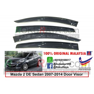 Mazda 2 Demio DE Sedan 2G 2007-2014 AG Door Visor Air Press Wind Deflector (Big 12cm Width)